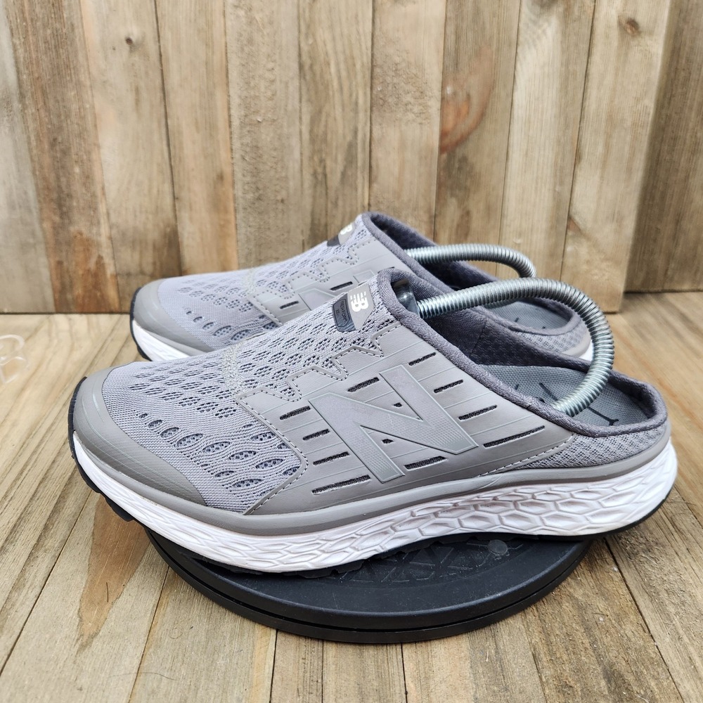 New Balance Fresh Foam 900 v1 Slip On Mules Womens size 8.5 B Grey Mesh WA900GY